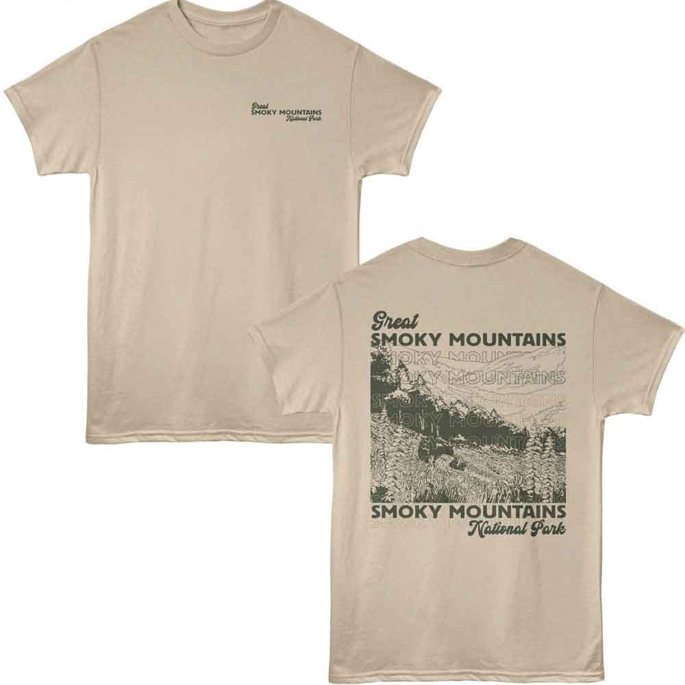 Lantern Press - Smoky Mountains Repeat F B T-Shirt