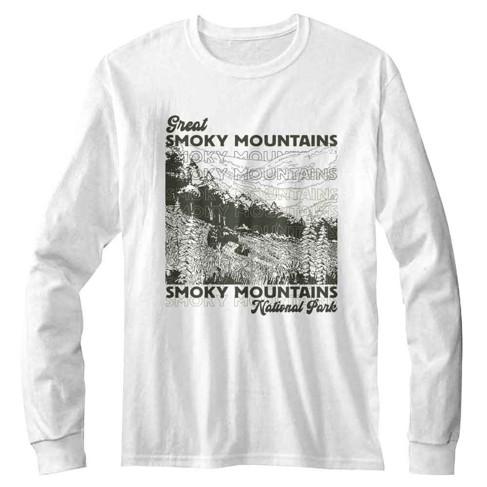 Lantern Press - Smoky Mountains Repeat Long Sleeve Tee