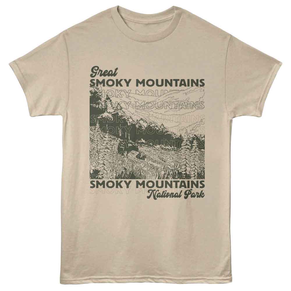 Lantern Press - Smoky Mountains Repeat T-Shirt