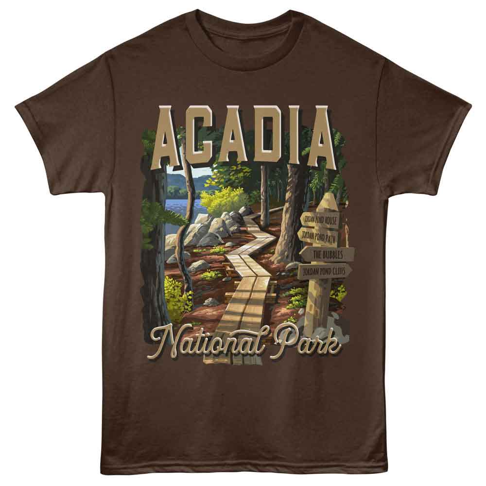 Lantern Press - Acadia Footpath T-Shirt