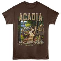 Thumbnail for Lantern Press - Acadia Footpath T-Shirt