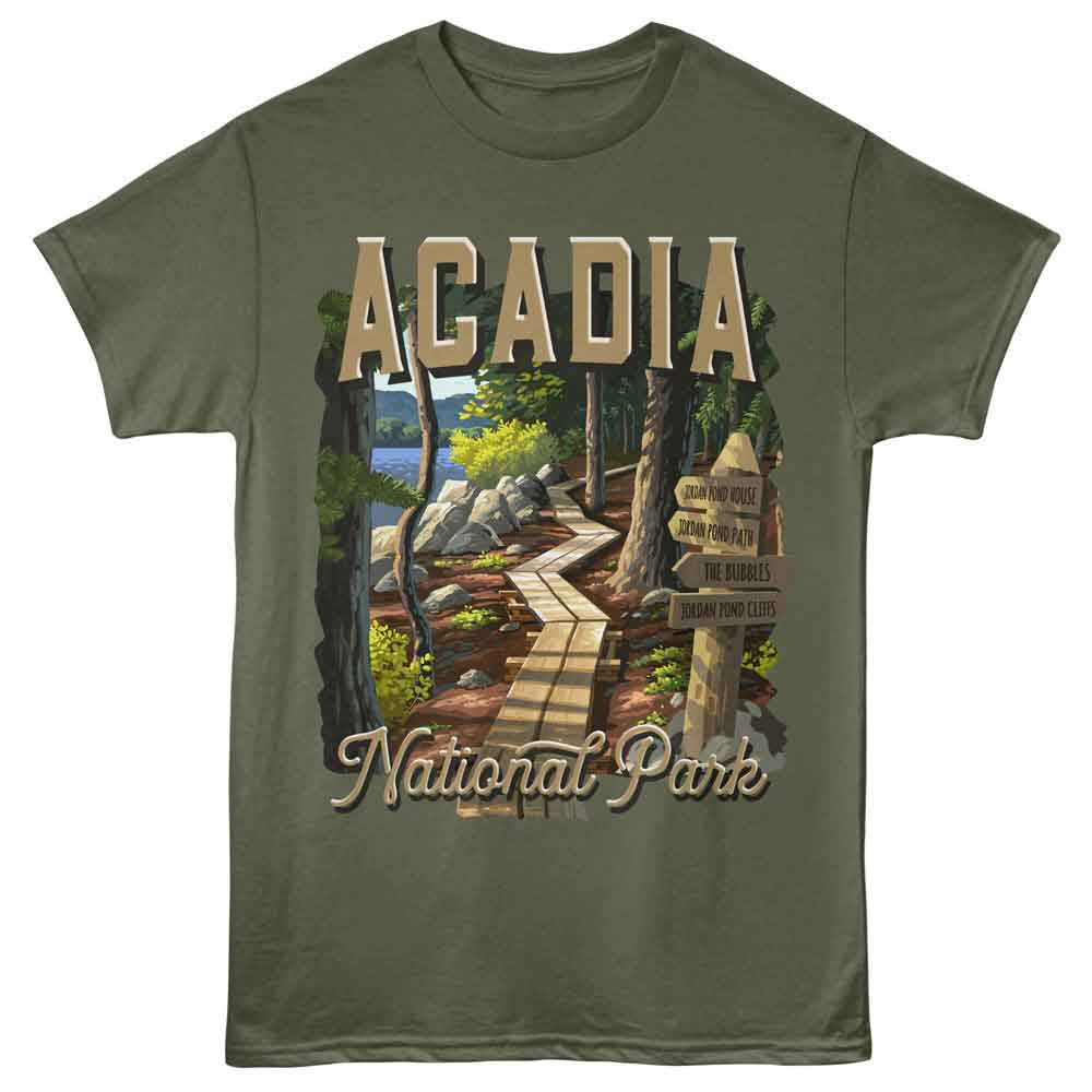 Lantern Press - Acadia Footpath T-Shirt