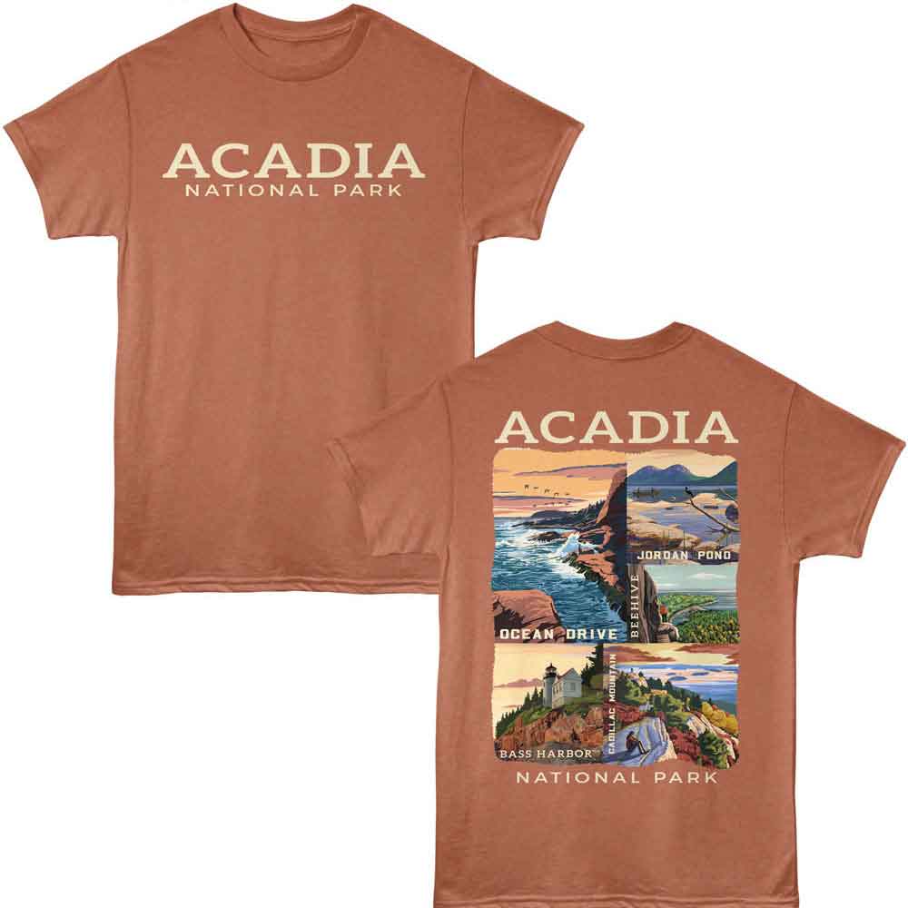 Lantern Press - Acadia Locations T-Shirt