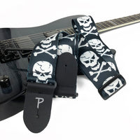 Thumbnail for SKULL AND BONES DESIGN POLYESTER GUITAR STRAP