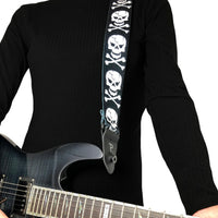 Thumbnail for SKULL AND BONES DESIGN POLYESTER GUITAR STRAP
