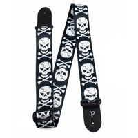 Thumbnail for SKULL AND BONES DESIGN POLYESTER GUITAR STRAP