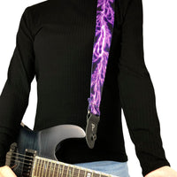 Thumbnail for PURPLE LIGHTNING BOLT DESIGN POLYESTER GUITAR STRAP