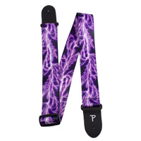 Thumbnail for PURPLE LIGHTNING BOLT DESIGN POLYESTER GUITAR STRAP