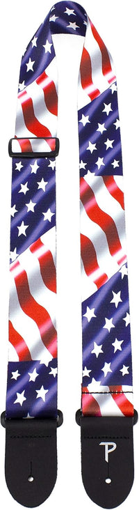 Thumbnail for USA WAVING FLAG DESIGN POLYESTER GUITAR STRAP