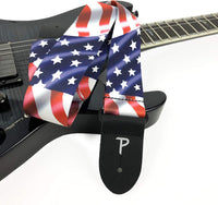 Thumbnail for USA WAVING FLAG DESIGN POLYESTER GUITAR STRAP