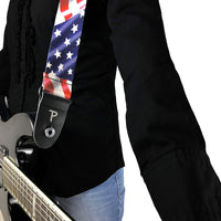 Thumbnail for USA WAVING FLAG DESIGN POLYESTER GUITAR STRAP