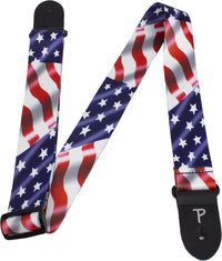 Thumbnail for USA WAVING FLAG DESIGN POLYESTER GUITAR STRAP