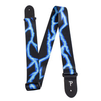 Thumbnail for BLUE LIGHTNING BOLT DESIGN POLYESTER GUITAR STRAP