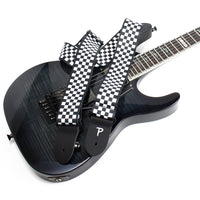 Thumbnail for BLACK / WHITE CHECKER DESIGN POLYESTER GUITAR STRAP