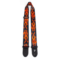 Thumbnail for ORANGE FLAMES DESIGN POLYESTER GUITAR STRAP