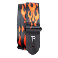 Thumbnail for ORANGE FLAMES DESIGN POLYESTER GUITAR STRAP