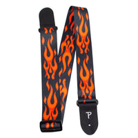 Thumbnail for ORANGE FLAMES DESIGN POLYESTER GUITAR STRAP