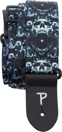 Thumbnail for DAVID BOLLT SCREAMING SKULLS POLYESTER GUITAR STRAP