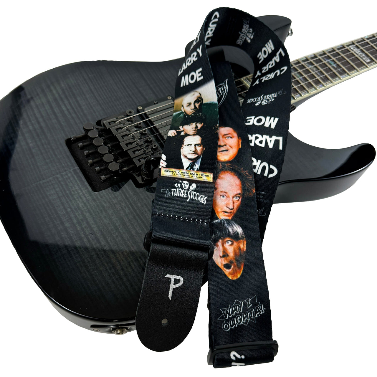 THE THREE STOOGES POLYESTER GUITAR STRAP