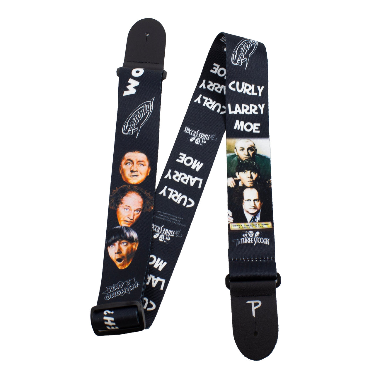 THE THREE STOOGES POLYESTER GUITAR STRAP