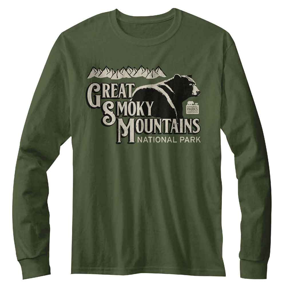 Lantern Press NPCA - Lounging Bear Long Sleeve Tee