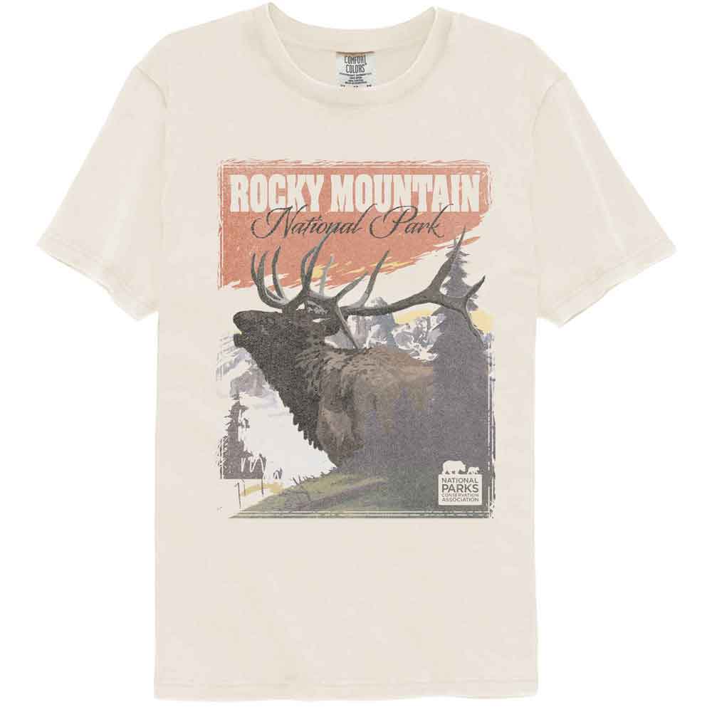 Lantern Press NPCA - Rmnp Elk Comfort Color T-Shirt