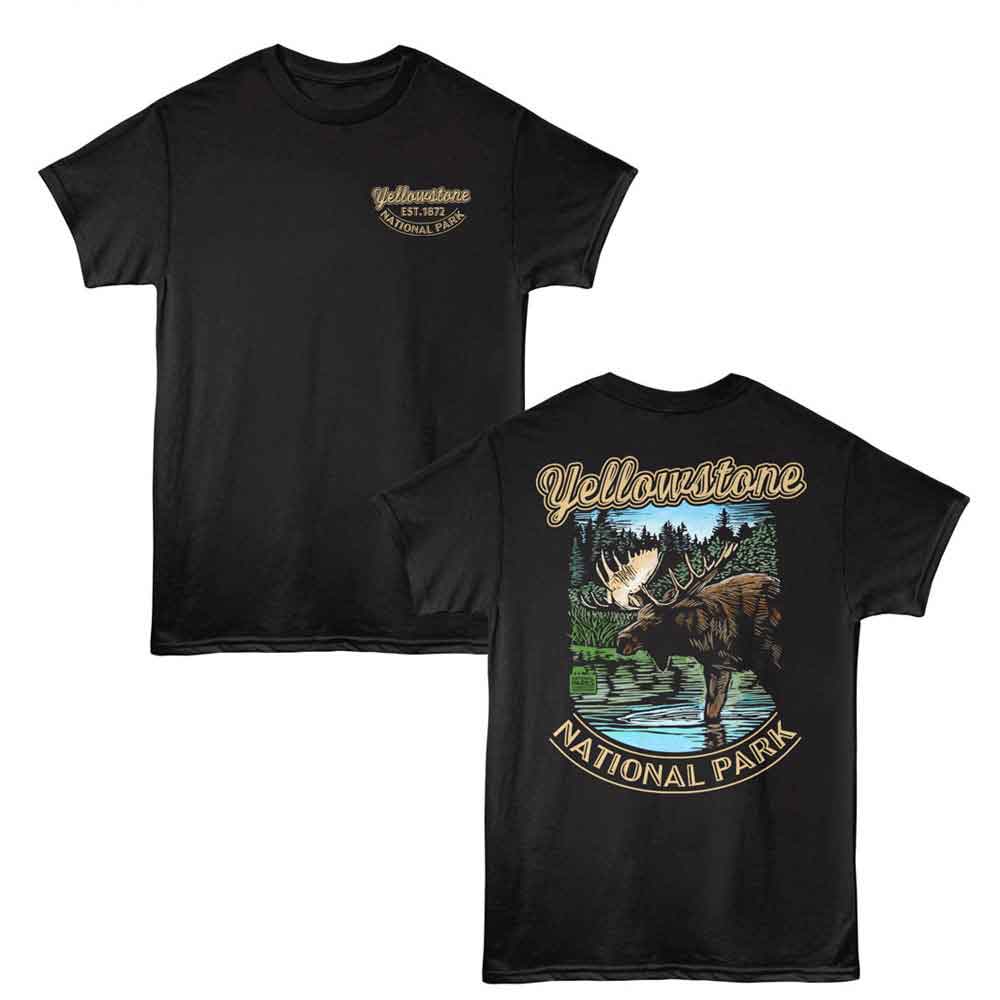 Lantern Press NPCA - Moose Yellowstone T-Shirt