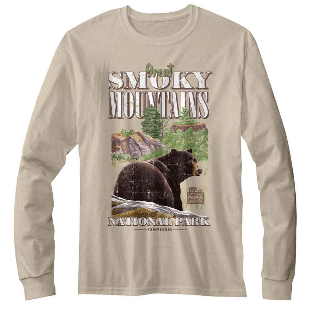 Lantern Press NPCA - Smoky Mountain Bear Long Sleeve Tee