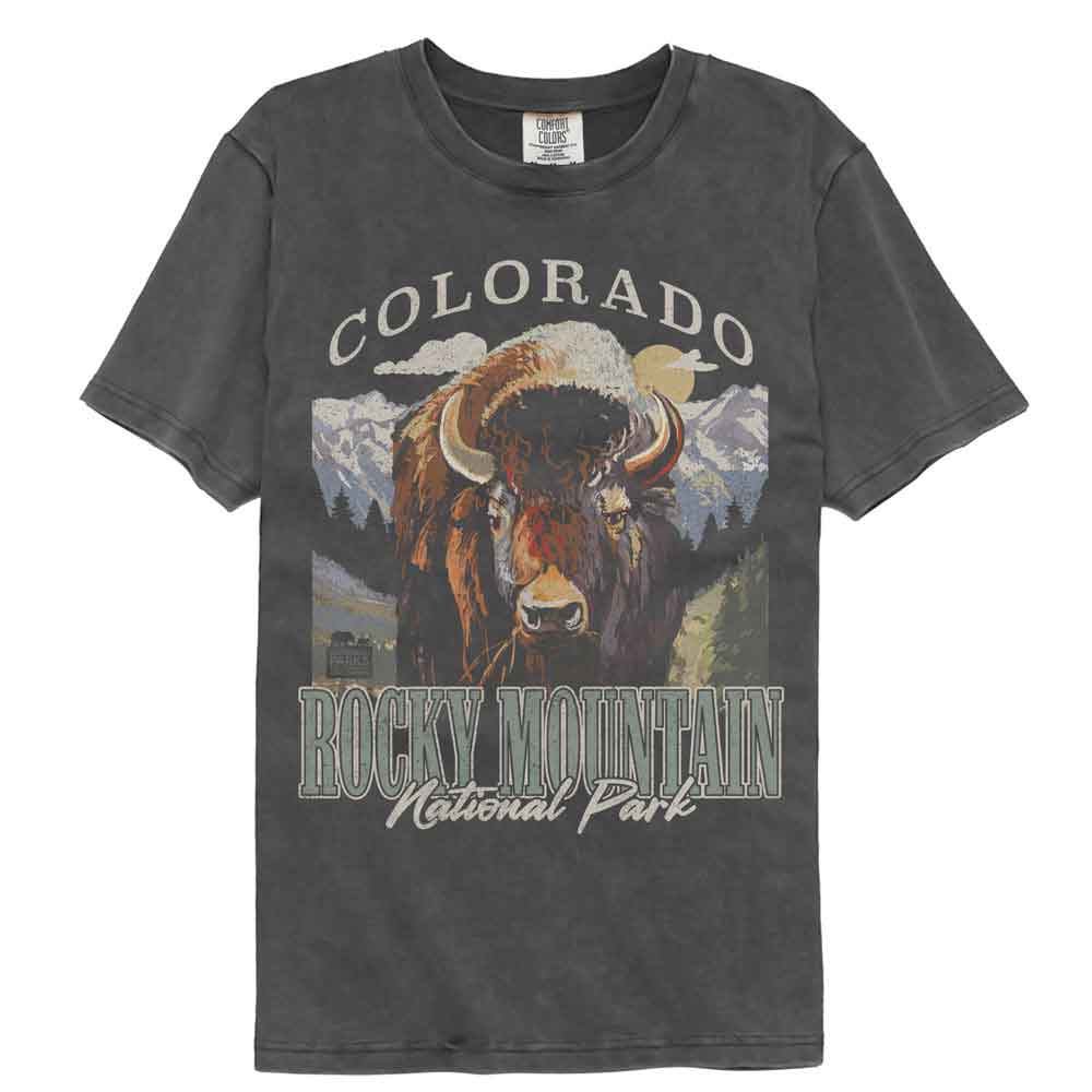 Lantern Press NPCA - Colorado Bison Comfort Color T-Shirt