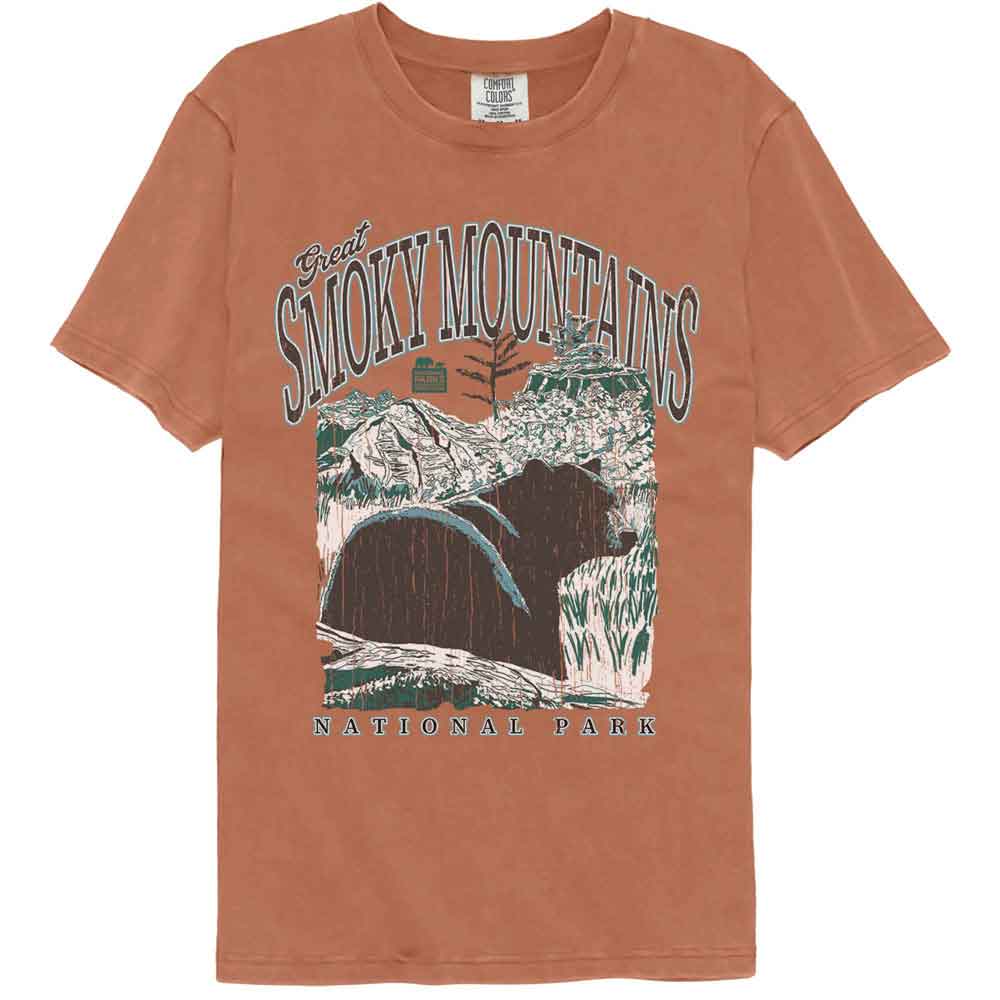 Lantern Press NPCA - Smoky Mountains Bear Comfort Color T-Shirt