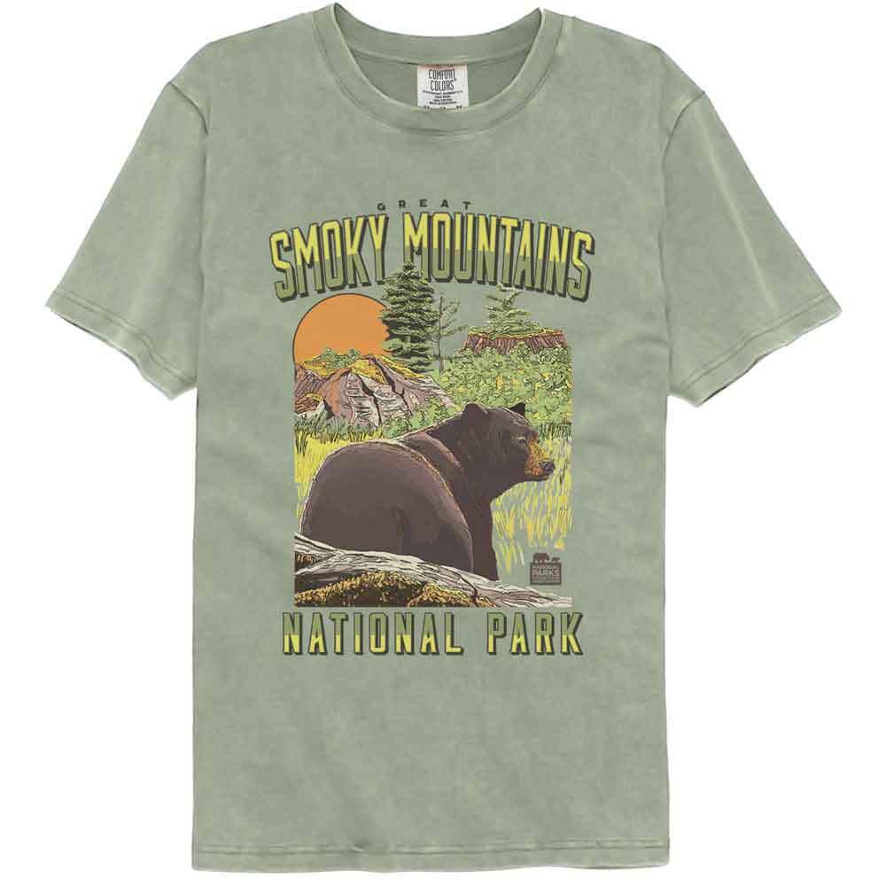 Lantern Press NPCA - Bear Landscape Comfort Color T-Shirt