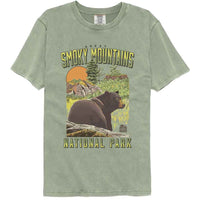 Thumbnail for Lantern Press NPCA - Bear Landscape Comfort Color T-Shirt