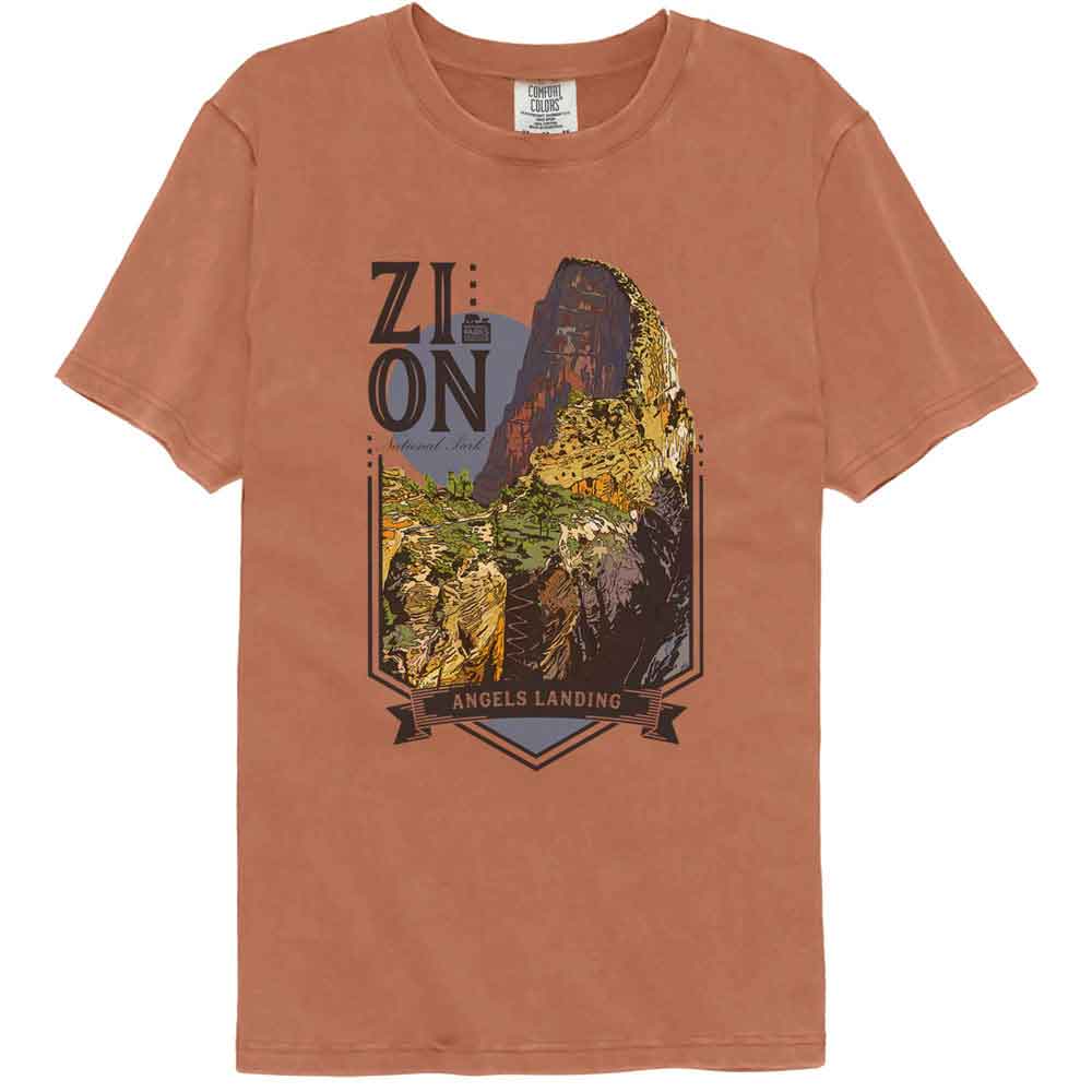 Lantern Press NPCA - Zion Angels Landing Comfort Color T-Shirt