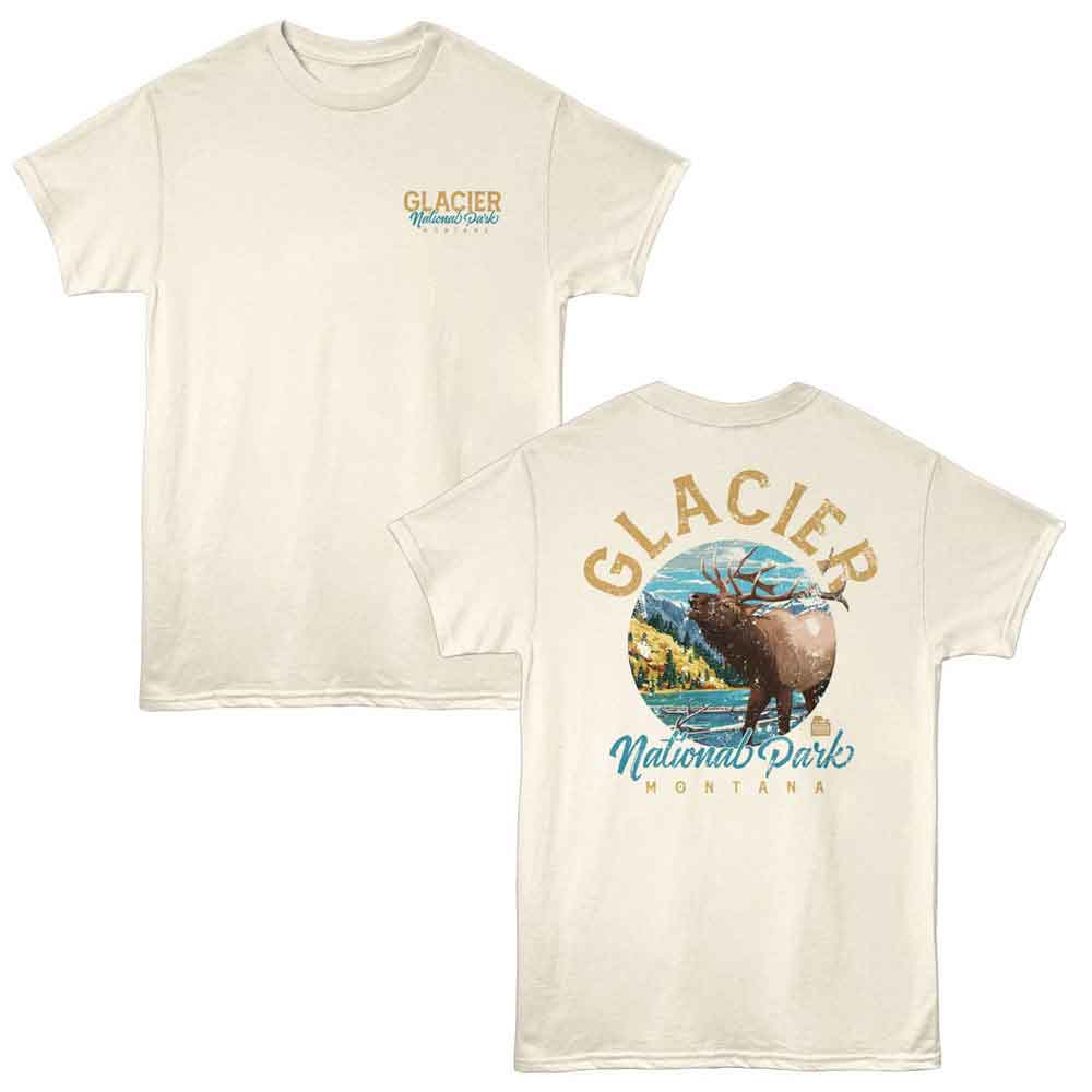 Lantern Press NPCA - Glacier Moose Circle T-Shirt