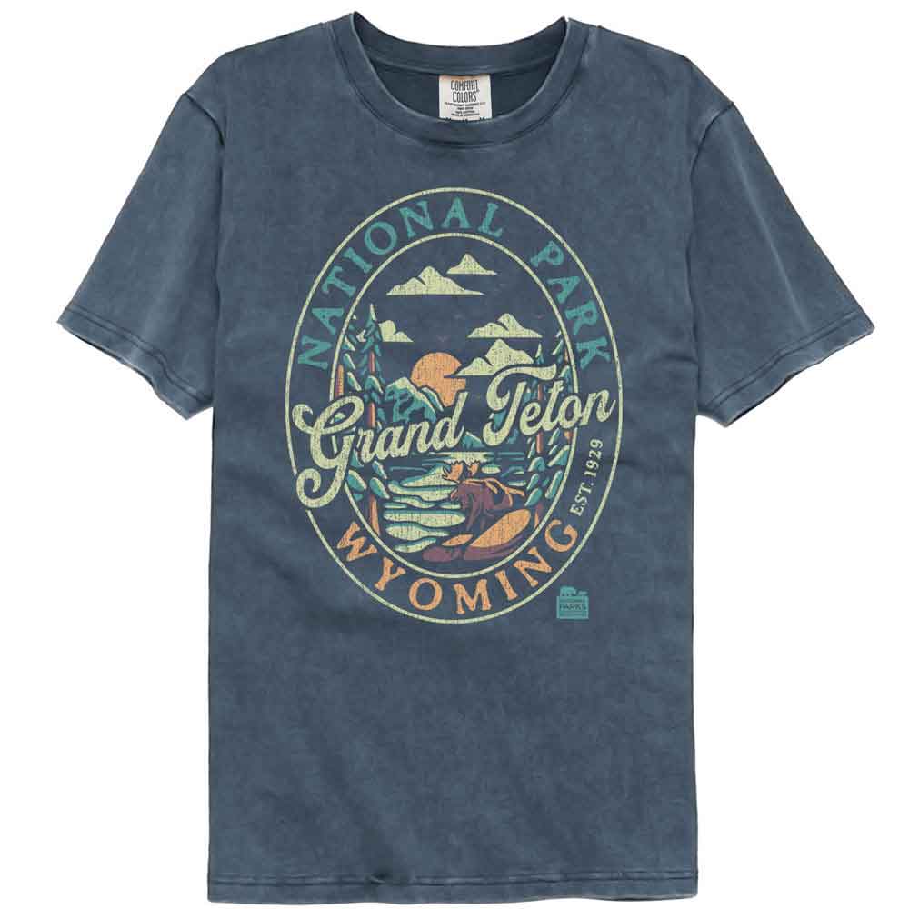 Lantern Press NPCA - Grand Teton Oval Comfort Color T-Shirt