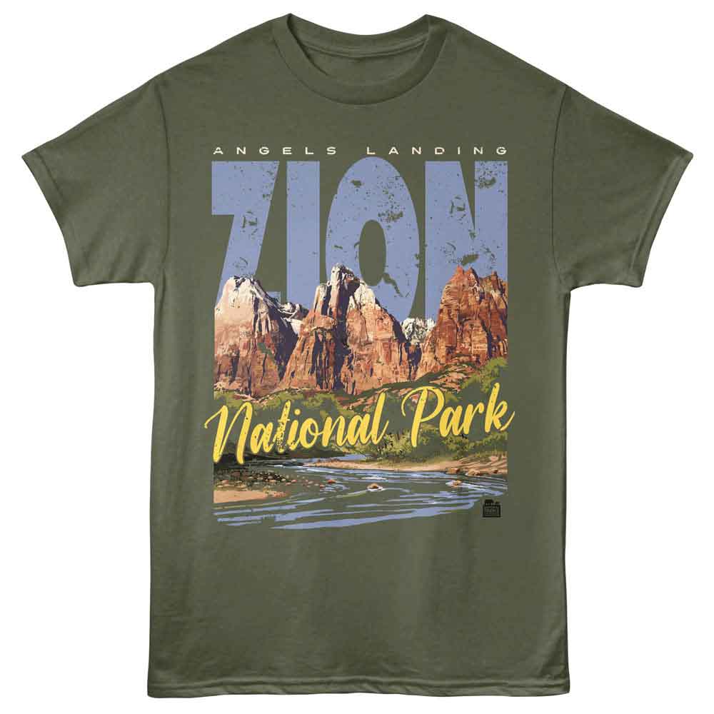Lantern Press NPCA - Zion Back Mountain T-Shirt