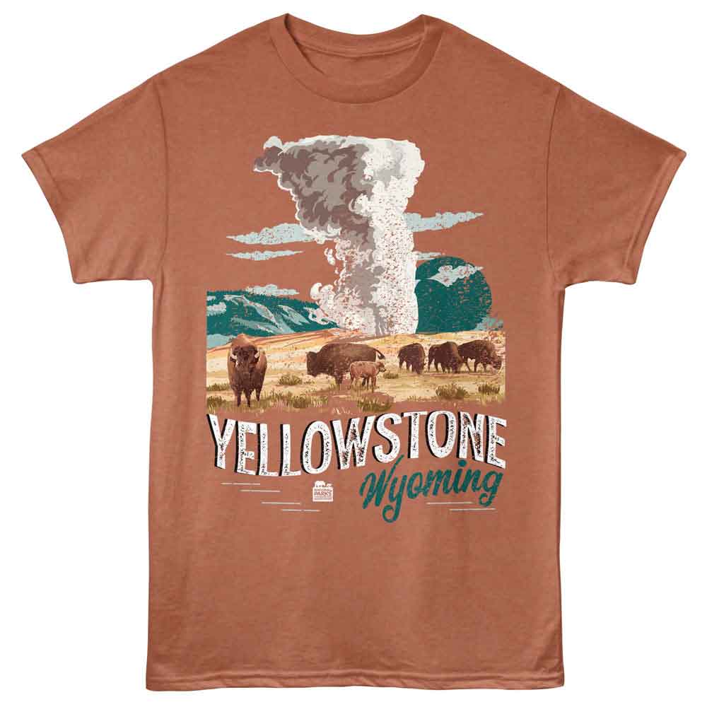 Lantern Press NPCA - Curvy Yellowstone T-Shirt