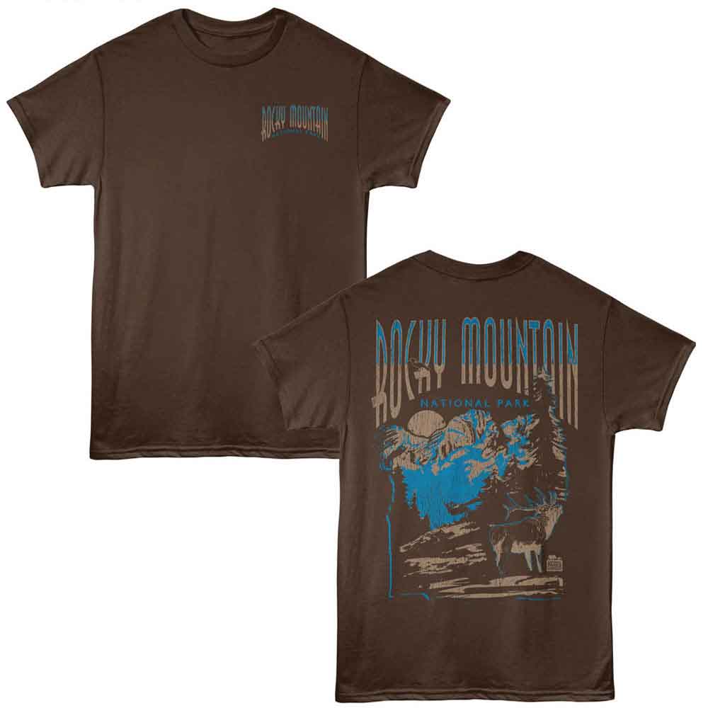 Lantern Press NPCA - Rocky Mtn Elk Scene F B T-Shirt