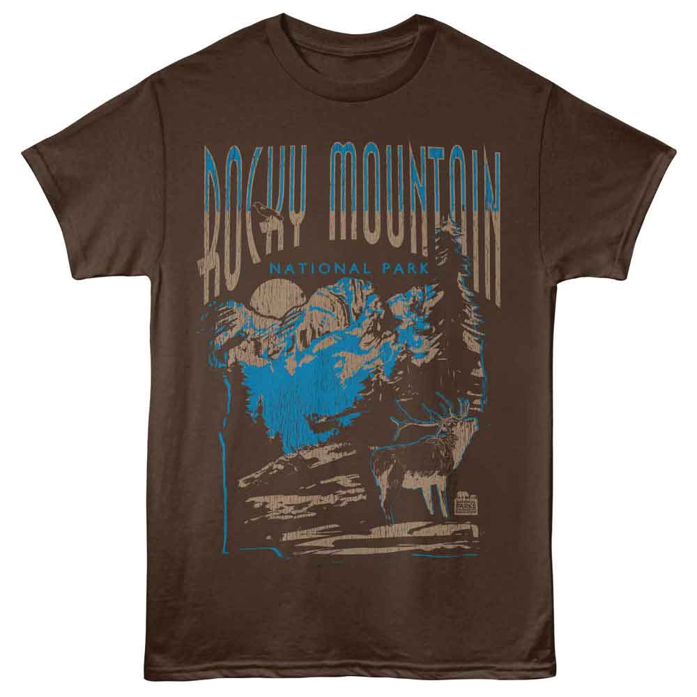 Lantern Press NPCA - Rocky Mountain Elk Scene T-Shirt