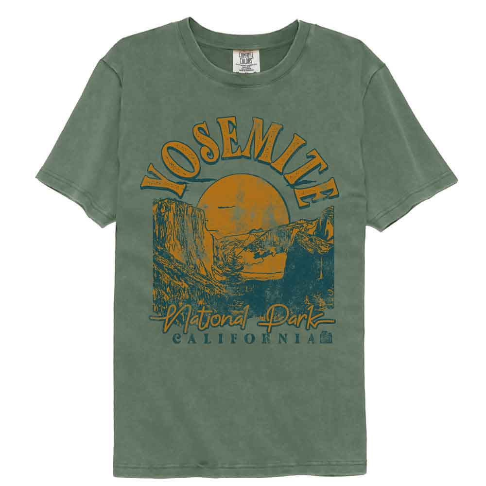 Lantern Press NPCA - Yosemite Sunrise Comfort Color T-Shirt
