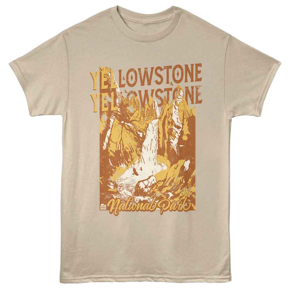 Lantern Press NPCA - Yellowstone Waterfall T-Shirt