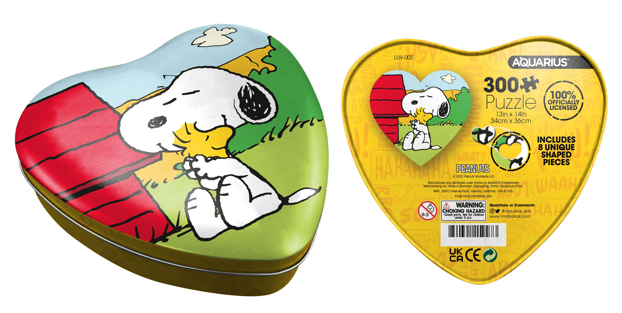 Peanuts - Snoopy & Woodstock 300 Piece Jigsaw Puzzle in Tin Globe – 6 PC PPK