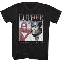 Thumbnail for LUTHER VANDROSS-LUTHER VANDROSS POWER OF LOVE-BLACK ADULT S/S TSHIRT