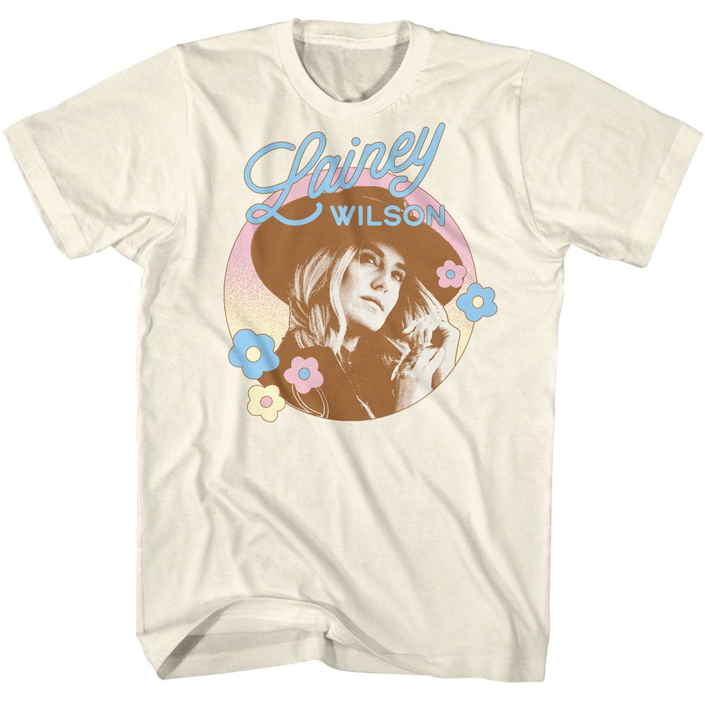 LAINEY WILSON-LAINEY WILSON FLOWER CIRCLE-NATURAL ADULT S/S TSHIRT