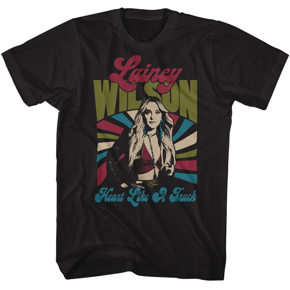LAINEY WILSON-LAINEY WILSON RETRO TRUCK HEART-BLACK ADULT S/S TSHIRT