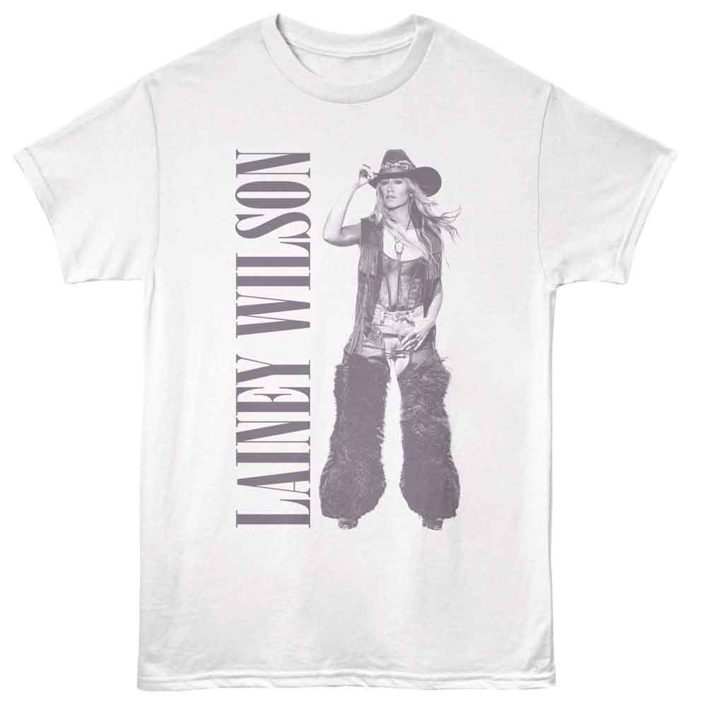 LAINEY WILSON-LAINEY WILSON COWGIRL OUTFIT-WHITE ADULT S/S TSHIRT