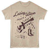 Thumbnail for Lainey Wilson - Peace Love Cowboys T-Shirt