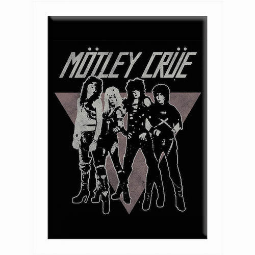 Motley Crue Group Triangle 2.5"x3.5" Magnet - 3 pc prepack