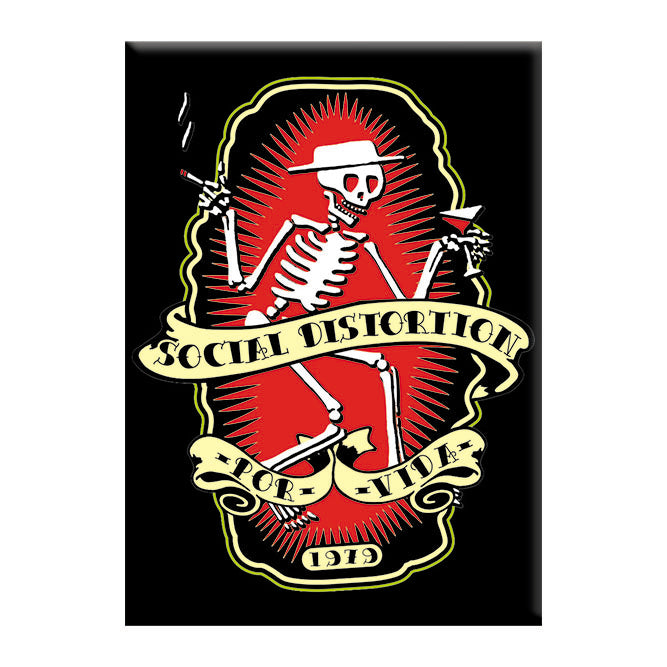 Social Distortion Por Vida 2.5"x3.5" Magnet - 3 pc prepack