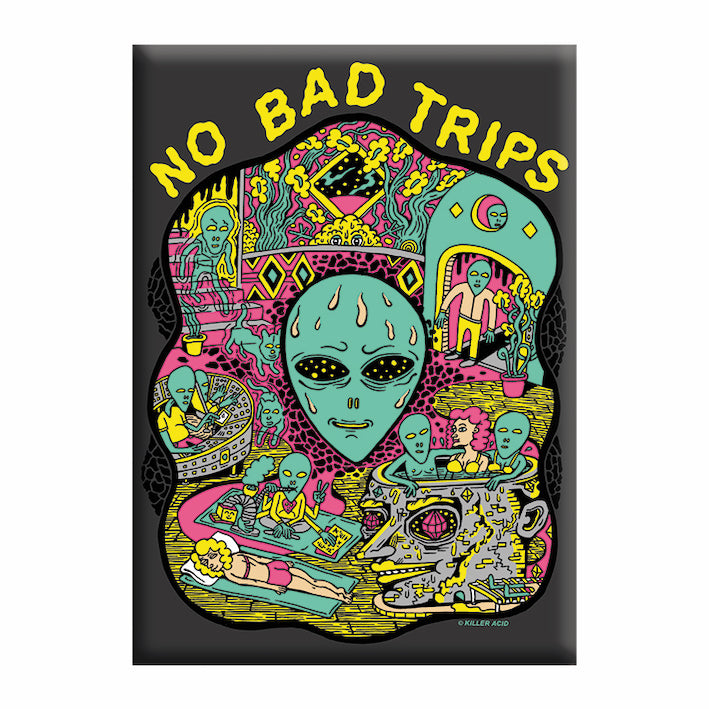 Killer Acid No Bad Trips 2.5"x3.5" Magnet - 3 pc prepack